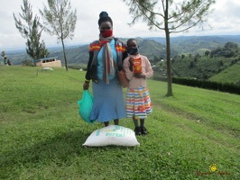 Namirembe Shadia's family with their food package (1)